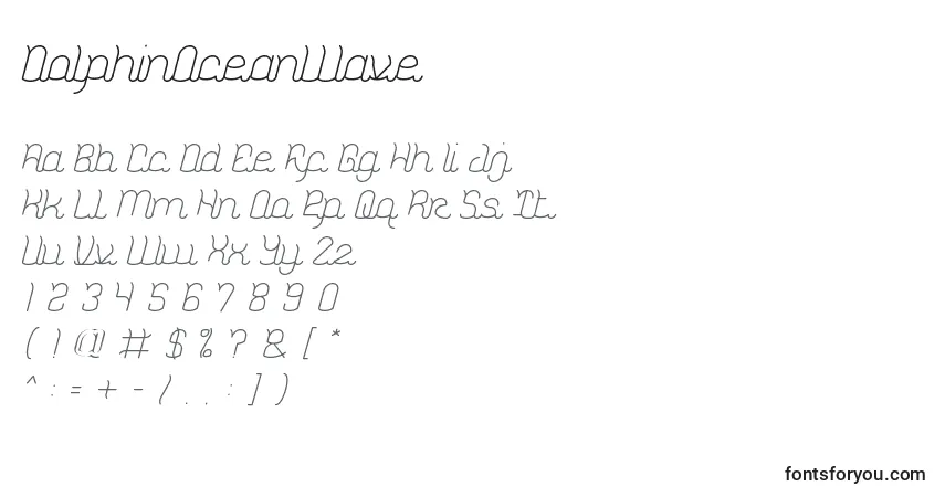 символы шрифта dolphinoceanwave, буквы шрифта dolphinoceanwave, алфавит шрифта dolphinoceanwave