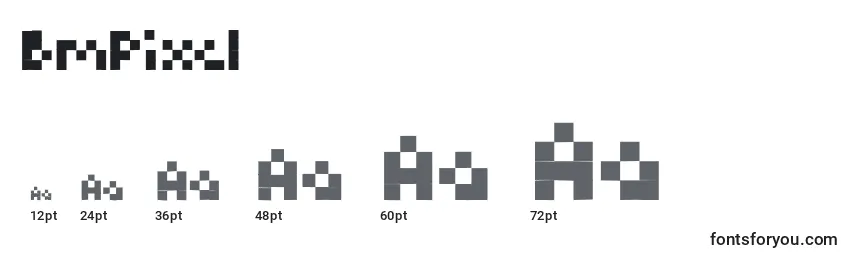 sizes of bmpixel font, bmpixel sizes