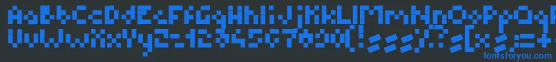 BmPixel Font – Blue Fonts on Black Background