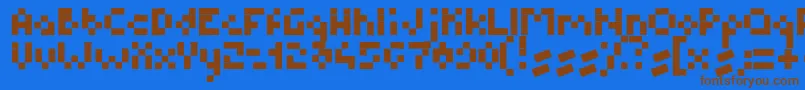 fuente BmPixel – Fuentes Marrones Sobre Fondo Azul