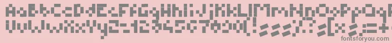 BmPixel Font – Gray Fonts on Pink Background