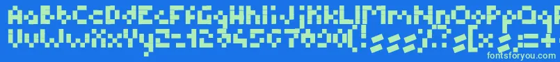 BmPixel Font – Green Fonts on Blue Background