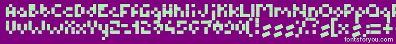 BmPixel Font – Green Fonts on Purple Background