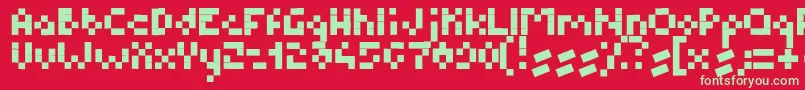 BmPixel Font – Green Fonts on Red Background