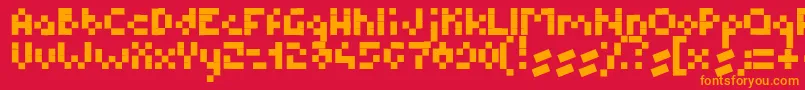 BmPixel Font – Orange Fonts on Red Background