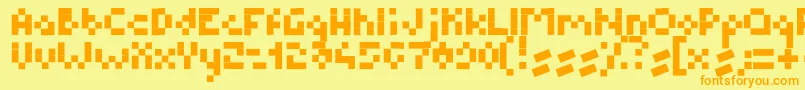 BmPixel Font – Orange Fonts on Yellow Background