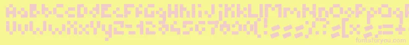 BmPixel Font – Pink Fonts on Yellow Background