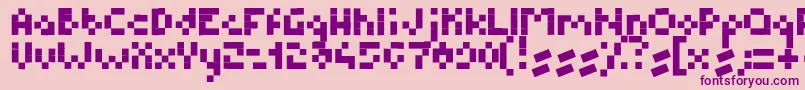 BmPixel Font – Purple Fonts on Pink Background