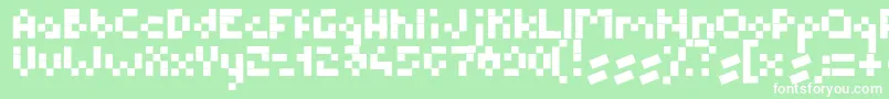 BmPixel Font – White Fonts on Green Background
