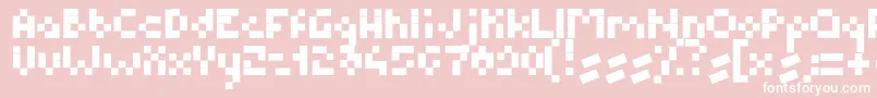 BmPixel Font – White Fonts on Pink Background