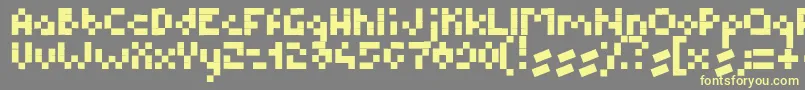 BmPixel Font – Yellow Fonts on Gray Background