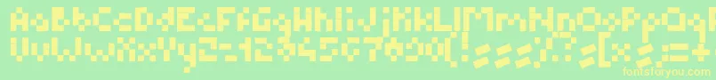 BmPixel Font – Yellow Fonts on Green Background