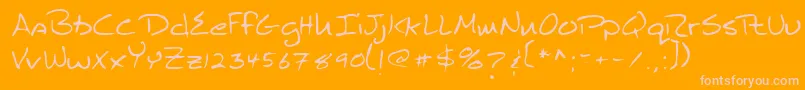 Lehn259 Font – Pink Fonts on Orange Background