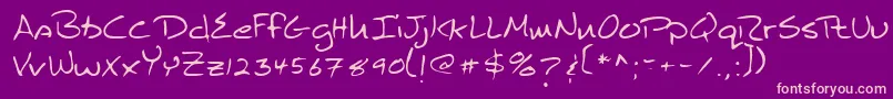 Lehn259 Font – Pink Fonts on Purple Background
