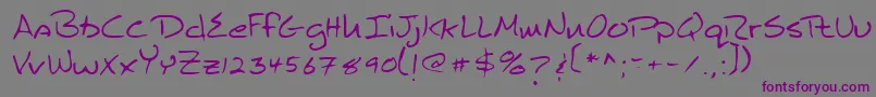 Lehn259 Font – Purple Fonts on Gray Background