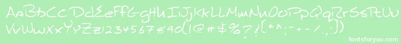 Lehn259 Font – White Fonts on Green Background