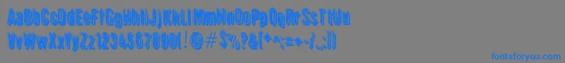 Griswold-Schriftart – Blaue Schriften auf grauem Hintergrund