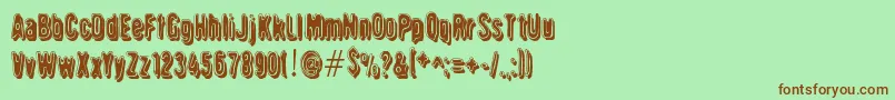 Griswold Font – Brown Fonts on Green Background