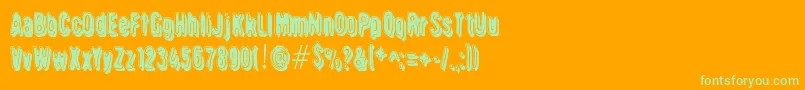 Griswold Font – Green Fonts on Orange Background