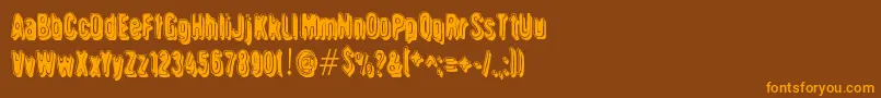 Griswold Font – Orange Fonts on Brown Background