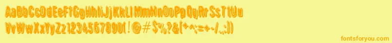 Griswold Font – Orange Fonts on Yellow Background