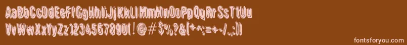 Griswold Font – Pink Fonts on Brown Background