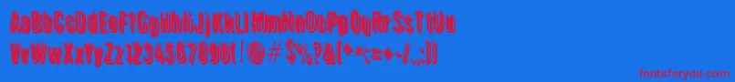 Шрифт Griswold – красные шрифты на синем фоне