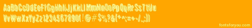 Griswold Font – Yellow Fonts on Orange Background