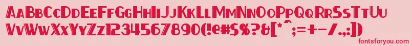 ThirtySeven Font – Red Fonts on Pink Background