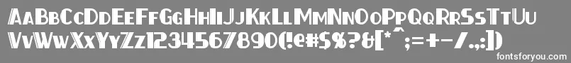フォントThirtySeven – 灰色の背景に白い文字