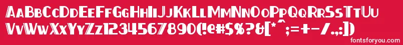 ThirtySeven Font – White Fonts on Red Background