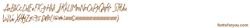 Шрифт Justwritedt – коричневые шрифты на белом фоне