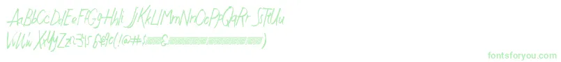 Шрифт Justwritedt – зелёные шрифты