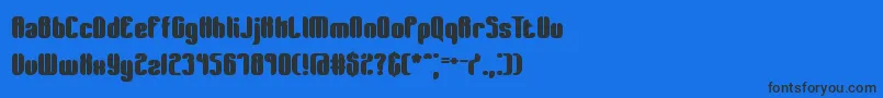 WagerWonBrk Font – Black Fonts on Blue Background