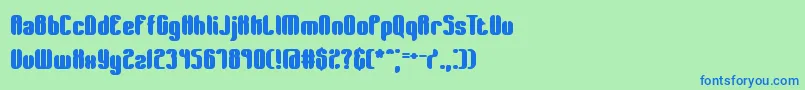 WagerWonBrk Font – Blue Fonts on Green Background