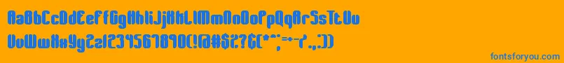 WagerWonBrk Font – Blue Fonts on Orange Background