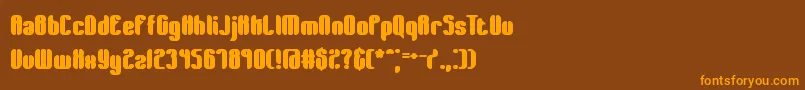 WagerWonBrk Font – Orange Fonts on Brown Background