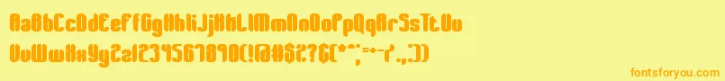 WagerWonBrk Font – Orange Fonts on Yellow Background