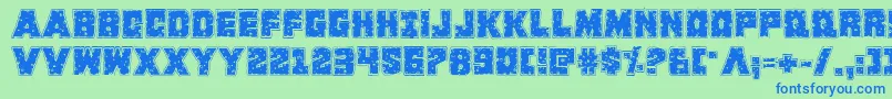 Kcommandorid Font – Blue Fonts on Green Background