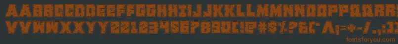 Kcommandorid Font – Brown Fonts on Black Background