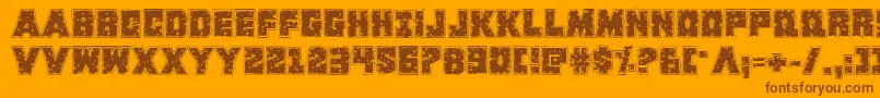 Kcommandorid Font – Brown Fonts on Orange Background