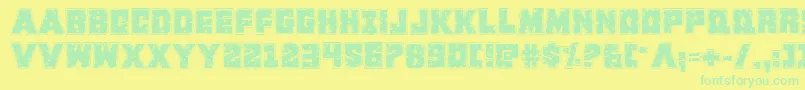 Kcommandorid Font – Green Fonts on Yellow Background