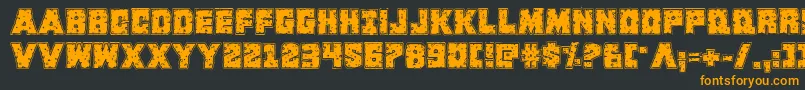 Kcommandorid Font – Orange Fonts on Black Background