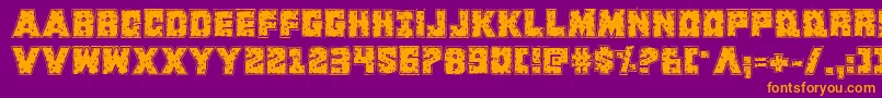 Kcommandorid Font – Orange Fonts on Purple Background