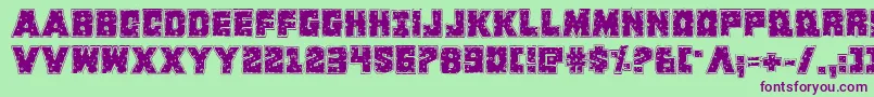 Kcommandorid Font – Purple Fonts on Green Background