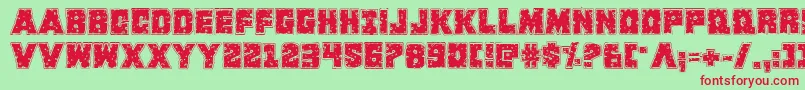 Kcommandorid Font – Red Fonts on Green Background