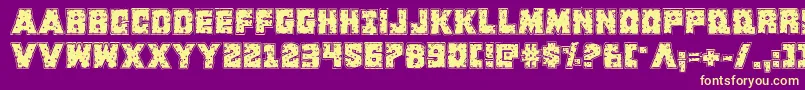 Kcommandorid Font – Yellow Fonts on Purple Background