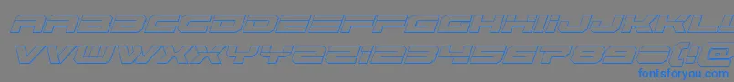 Czcionka Eridanus3Dital – niebieskie czcionki na szarym tle