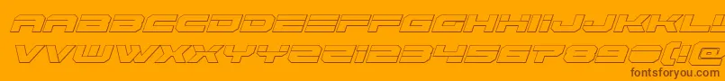 Fonte Eridanus3Dital – fontes marrons em um fundo laranja