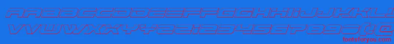 Eridanus3Dital Font – Red Fonts on Blue Background
